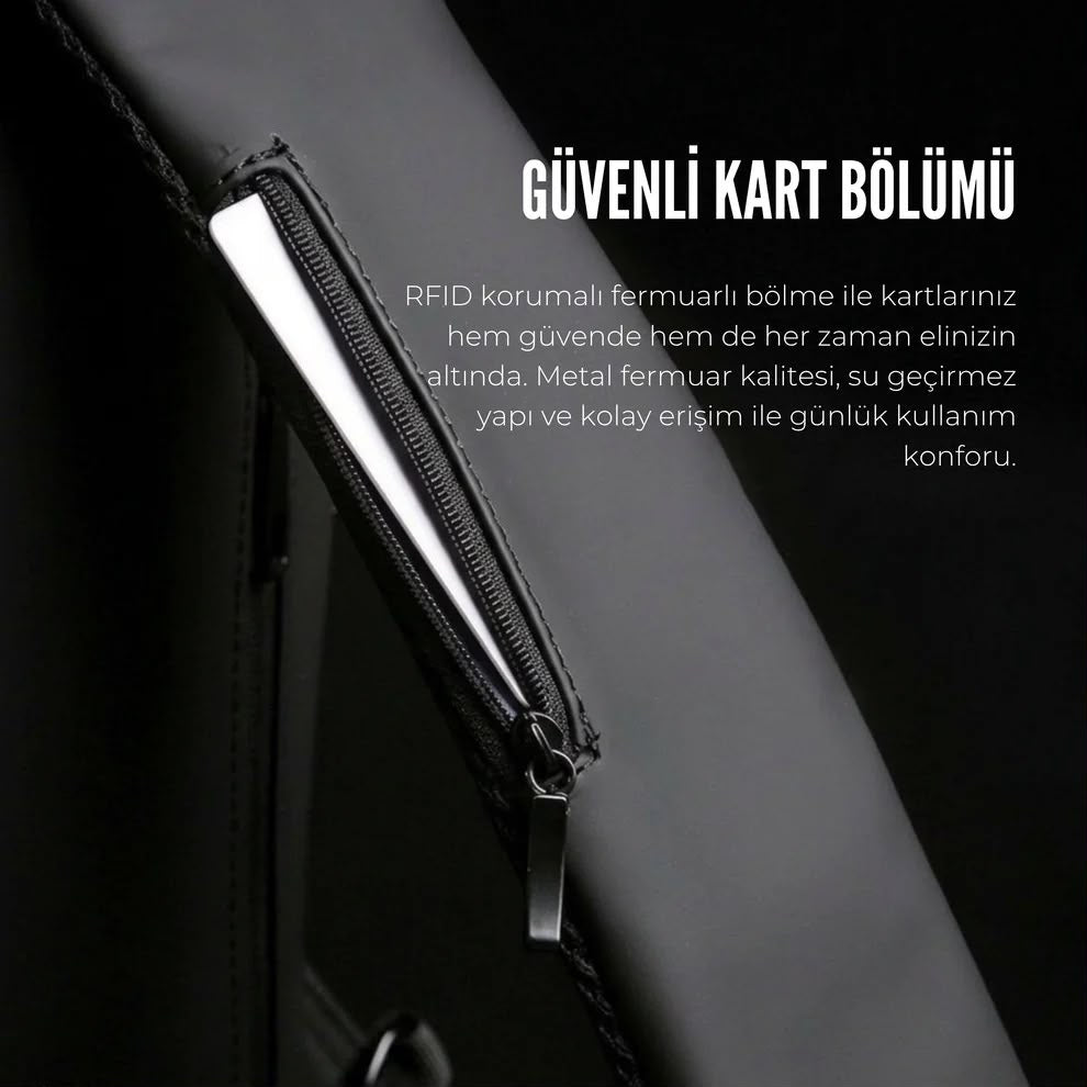 USB Şarj Kablolu Hırsızlığa Karşı Korumalı Omuz Çantası